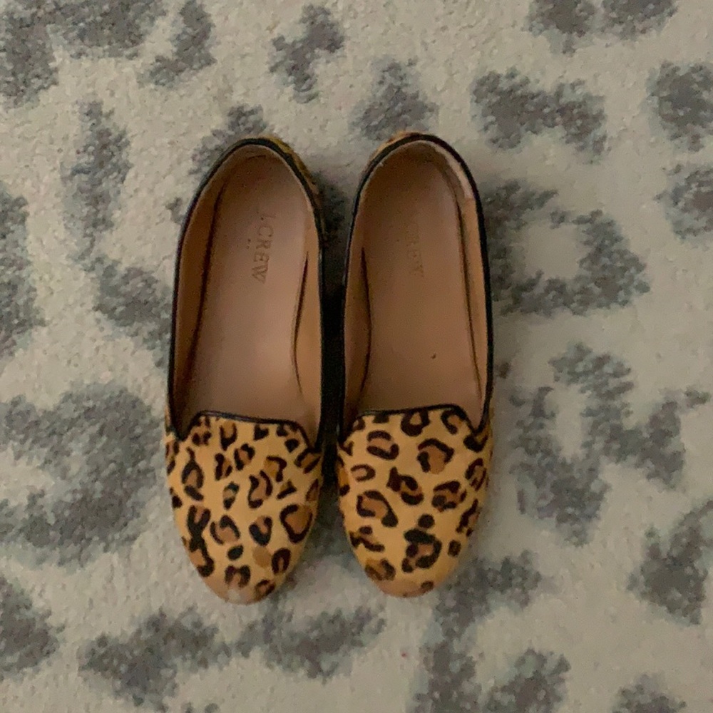 J Crew calf hair loafers